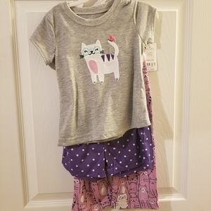 Carters 2T - 3 piece girl pajamas